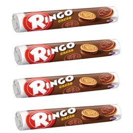 Pavesi: "Ringo" Cocoa Biscuits portions with 18 biscuits - 5.82 Oz (165g) Pack of 4