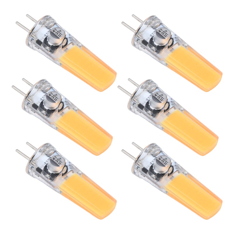 6PCS GY6.35 Bulb 5W COB Light Bulb 500lm Silicone Ceiling
