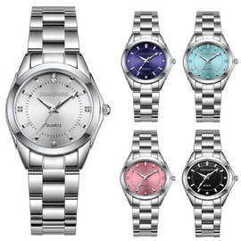 Dacdyi 5Pcs Casual Fashion Women’s Wristwatch Analog Quartz Watch Diamond Rhinestone Watches