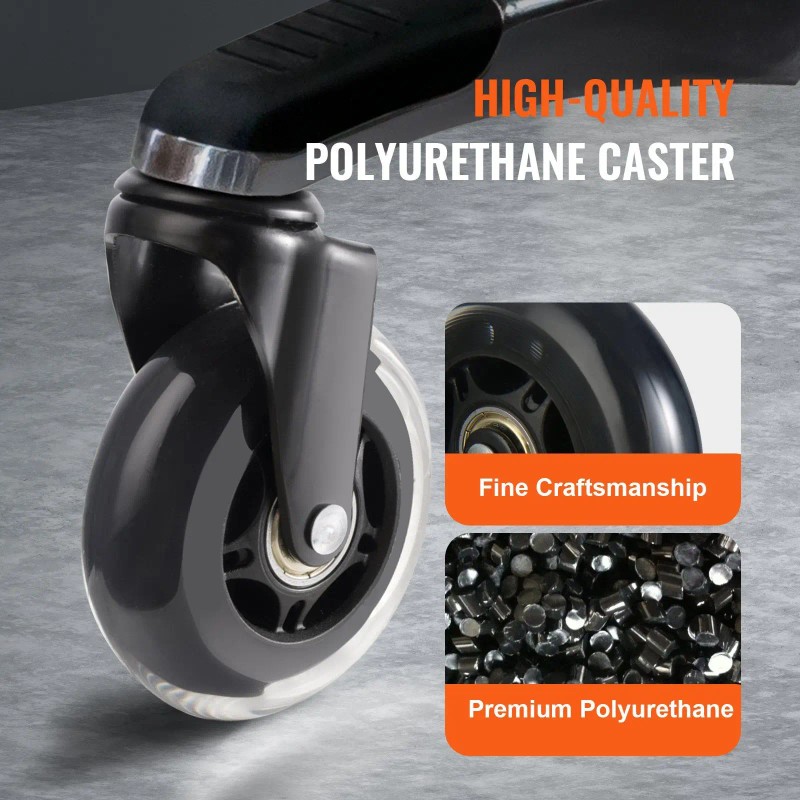 Heavy Duty 3 Inch Office Chair Wheels Polyurethane Swivel Caster