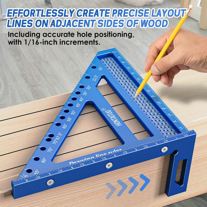 8.5 Inch Large Carpenter Square – Multi-Angle Measuring and Marking