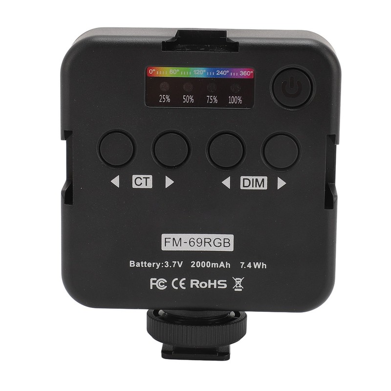 RGB Video Light 2000mAh Type C Rechargeable Portable Photography Selfie