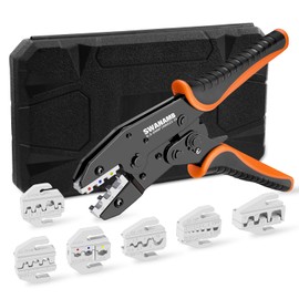 8Pcs Crimping Tool Kit for Heat Shrink Terminals, Non-Insulated, Open Barrel, Solar Conncetors, Insulated and Non-Insulated Ferrules