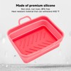 2Pcs Fryer Liner Heat Resistant Silicone Groove Design Easy to
