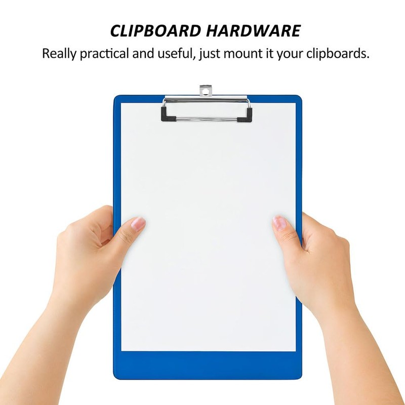 MAGICLULU Set of 10 Metal Clipboard Clips with Rubber Grip