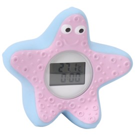 Yosoo Health Gear Termómetro de Baño de Estrella de Mar, Sensor Digital de Temperatura del Agua LCD, con Alertas de Luz de Color, para la Hora del... 