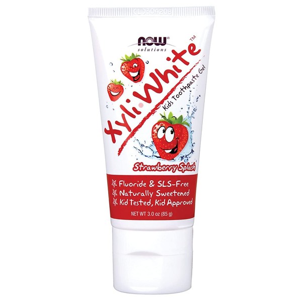 NOW Foods Solutions XyliWhite Kids Toothpaste Gel Strawberry Splash - 3 oz