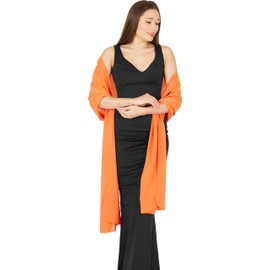 BlackButterfly Chiffon Bridesmaid Wedding Evening Shawl Wrap (Orange, 19W / 95L)