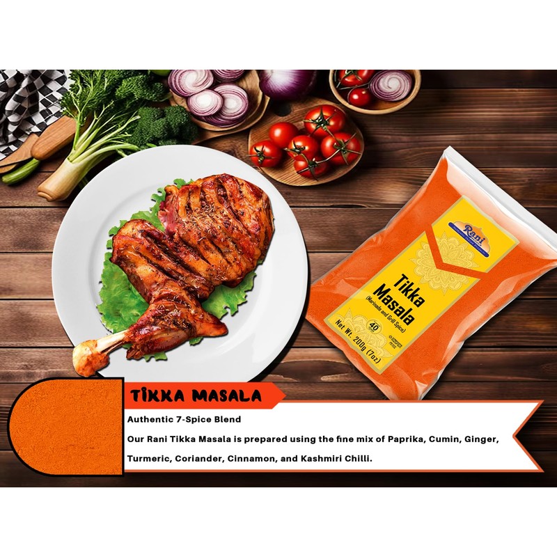 Rani Tikka Masala Indian 7-Spice Blend 7oz (200g) ~ All