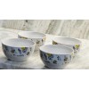 Royal Norfolk Cutlery Ceramic Bee Pattern Breakfast Bowls 6 In
