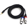 MOBOREST 3.5mm to 2 XLR Female Microphone Y Splitter Adapter