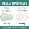 Pryntono 175PCS Green Plastic Plates with Gold Trim, Disposable Party
