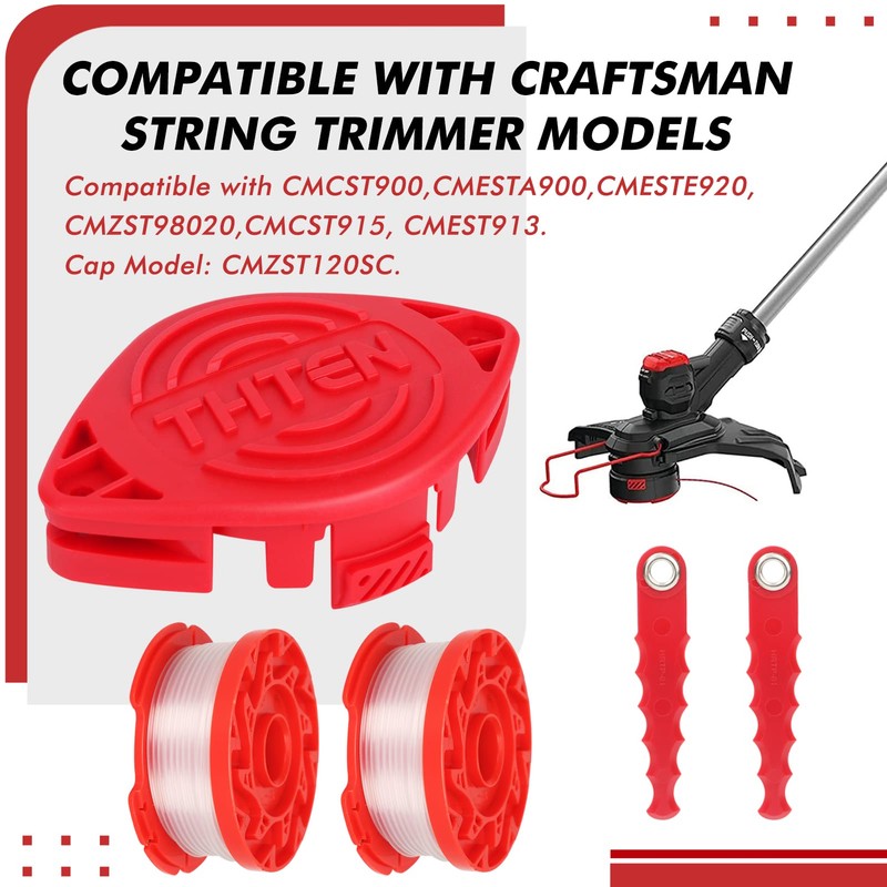 THTEN CMZST0653 CMZST065 Trimmer Blades Head Compatible with Craftsman CMCST900,CMESTA900,CMESTE920,CMZST98020,CMCST915,CMEST913