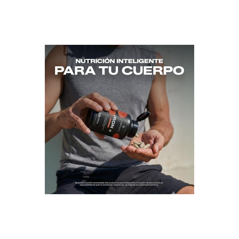 Vital Botanics Iron + Hierro Suplemento, Hierro con Vitamina C