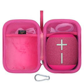 Aproca Pink Portable Storage Hard Case, for Ultimate Ears WONDERBOOM 4 / WONDERBOOM 3 Portable Waterproof Bluetooth Speaker and Accessories