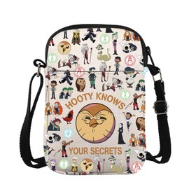 Owl House Movie Inspired Crossbody Bag Owl Hooty Fans Gift Hooty Cartoon Character Lover Gift Hooty Knows Your Secrets Bag (HootyCross-CA)