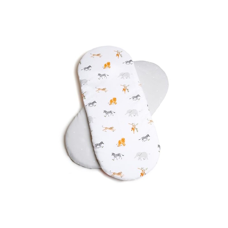 Clair de Lune Jungle Dream 2 Pack Fitted Moses Basket