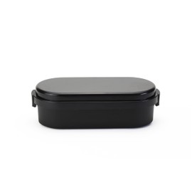 Miyoshi Seisakusho 0101-0174 GEL-COOL Lunch Box, Integrated Ice Pack, Dome L, Caviar Black