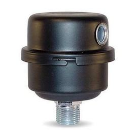 Midwest Control FS-04-025 Miniature Filter Silencer, 2 Micron Paper Element, Carbon Steel Construction, -15 Degree F to 220 Degree F, 3" x 2-1/2", 8 SCFM, 1/4" MPT