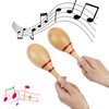 Musfunny Maracas Shaker Percussion Instruments for Adults: Wooden Shakers Rattles