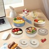 Tissting Insulated Lunch Container 420ml 304 Stainless Steel Round Stackable