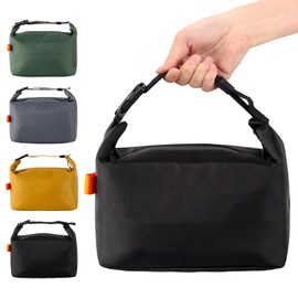 Viiotu Insulated Lunch Bag for Men & Women - Waterproof Oxford Lunch Cooler Bag with Long-Lasting Insulated, Reusable Lunch Tote for Work, Office, Picnic, Travel (Black)