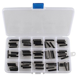 DollaTek 75pcs 15Value 2.54mm Resistor Network Single 9Pins Bussed Type Assortment Kit 100 Ohm-100K Ohm