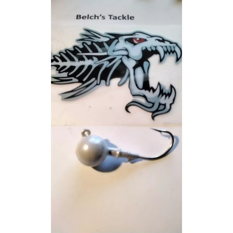 Belch's Tackle 10 Bucktail Jig heads Round ball fluke striper