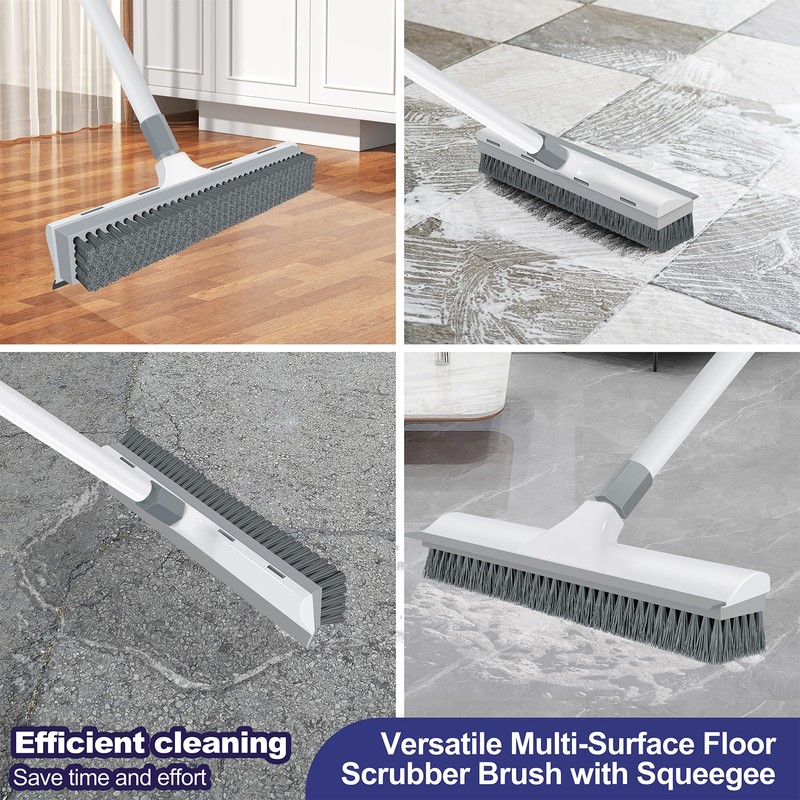Yolaist Floor Scrub Brush with 60 inch Long Handle, 2