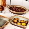 jinsongdafa Oval Casserole Dish, 12" x 8" Ceramic Au gratin