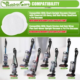 Rebirthcare nz850ukt foam filters for shark duoclean powered lift-away nz850uk nz850ukt nz860uk nz860ukt az912uk az912ukt az913uk az913ukt anti hair wrap upright vacuum & pet vacuum sponge filterset