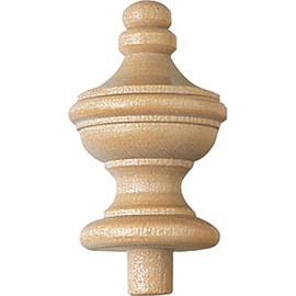 3-1/4 in x 1-1/2 in Birch Turned Finial