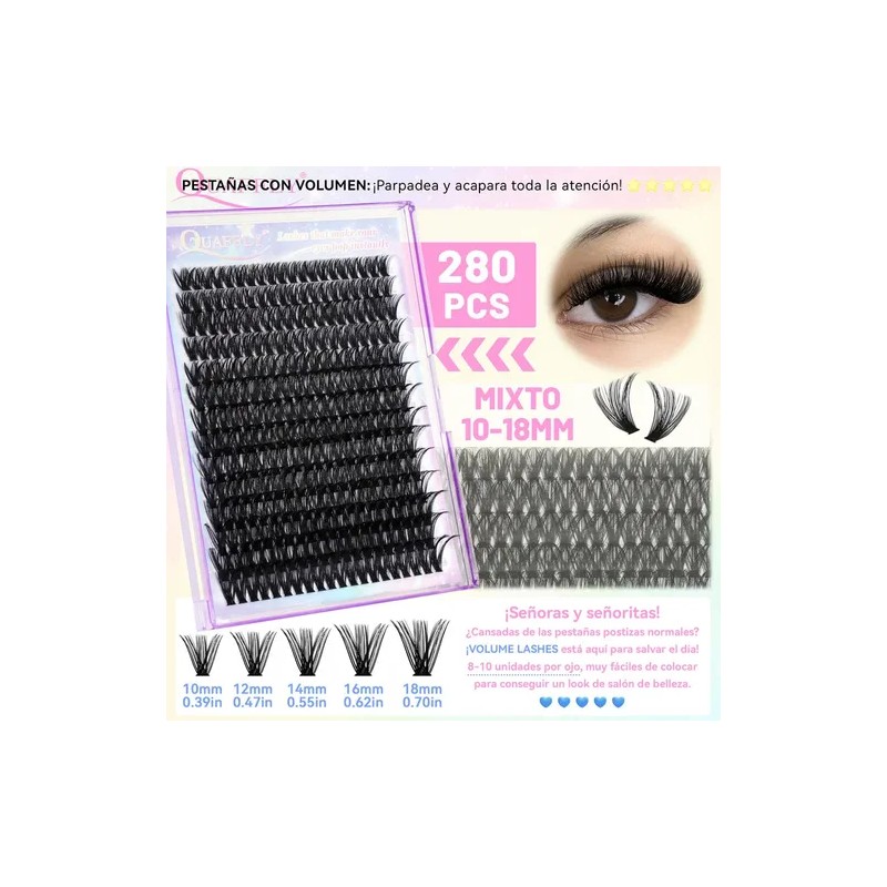 Kit De Extensiones De Pestañas De Alta Capacidad,972 Pcs