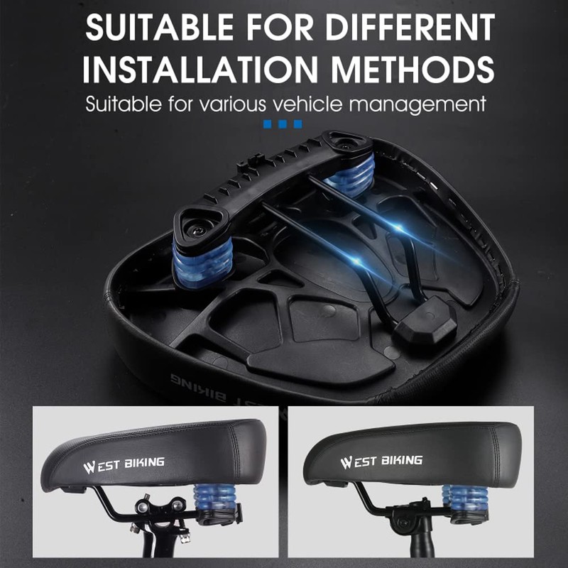 Bike Saddle, Ergonomic Bicycle Replacement Saddle Soft Widen Thicken Road