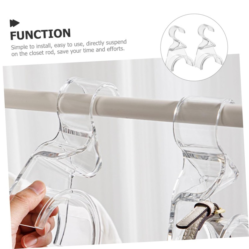 Hohopeti Acrylic Purse Organizer Hangers Set of 2 Hanging Hooks