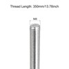 sourcing map Fully Threaded Rod M8 x 350mm 1.25mm Thread