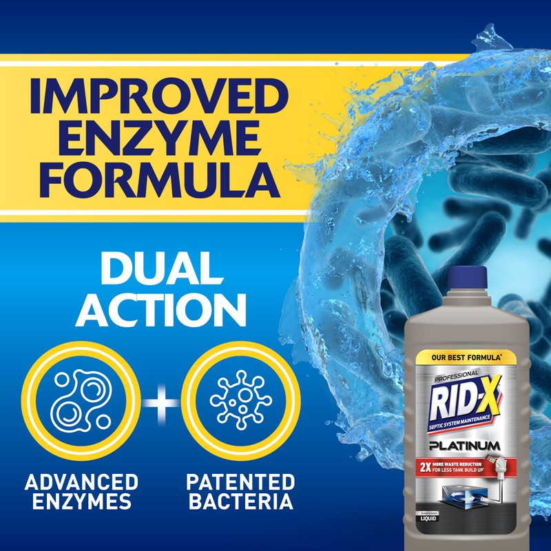RID-X Septic Tank Treatment Platinum Liquid 6 Month Supply –