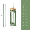 Kodrine 20oz Glass Tumbler with Straw and Lid, Iced Coffee