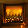 Homemory Amber Flickering Flameless Candles, Battery Operated Acrylic LED Pillar