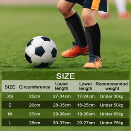 Mexgcom Children's Football Shin Pads, Black Version, Breathable & Non-Slip Shin Pads, Football for Inserting, Designed for Adolescent Football Players (S)