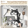 VePret Large Working Black Cat Wall Decals Peel and Stick,
