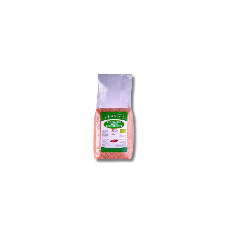 LENTICCHIE ROSSE DECORTICATE 500 GR BIOLOGICHE no ammollo IDEALE ANCHE