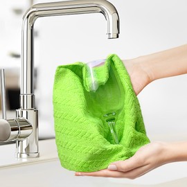 LIVOS Microfiber Cleaning Cloth Roll - 80 Pack, Reusable Paper Towels, Microfiber Towels for Cars, Super Absorbent Lint Free Cleaning Rags for House, Kitchen, Window-Wave Green, 11.5"x11.5"