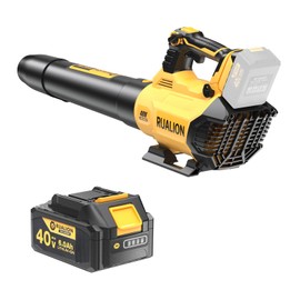RUALION Leaf Blower Cordless Up to 650 CFM 195 MPH-Electric Leaf Blowers Brushless-Battery Powered Blowers for Lawn Care, Patio, Garage(40V 6.0 Ah Battery and Charger Included)