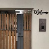 Welcome Sign for Front Door, Black Wooden Signs Welcome Wall