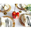 Sunlunckystar Disposable Gold Placemats Set of 12 Metallic Thin Round