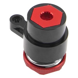 Aluminum 15T Adjustable Servo Arm for RC Car Model Arrma 1/5 Truck Kraton 4WD 8S BLX Upgrade Parts (Black)