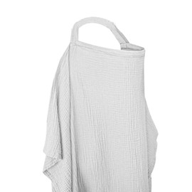 Nursing Cover up for Breastfeeding - Soft Women Breast Feeding Cover - Child Safety Car Seat Accessories, Arch Neckline Apron, Carseat Canopy for Home Outdoor Road Trip Travel