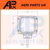 APUK Work Light Lamp Square Replacement for JCB 2CX 3CX