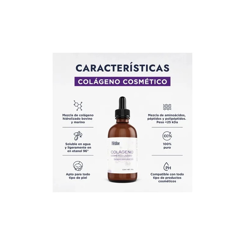 Colageno Hidrolizada Líquido Puro Cosmético Facial 100ml